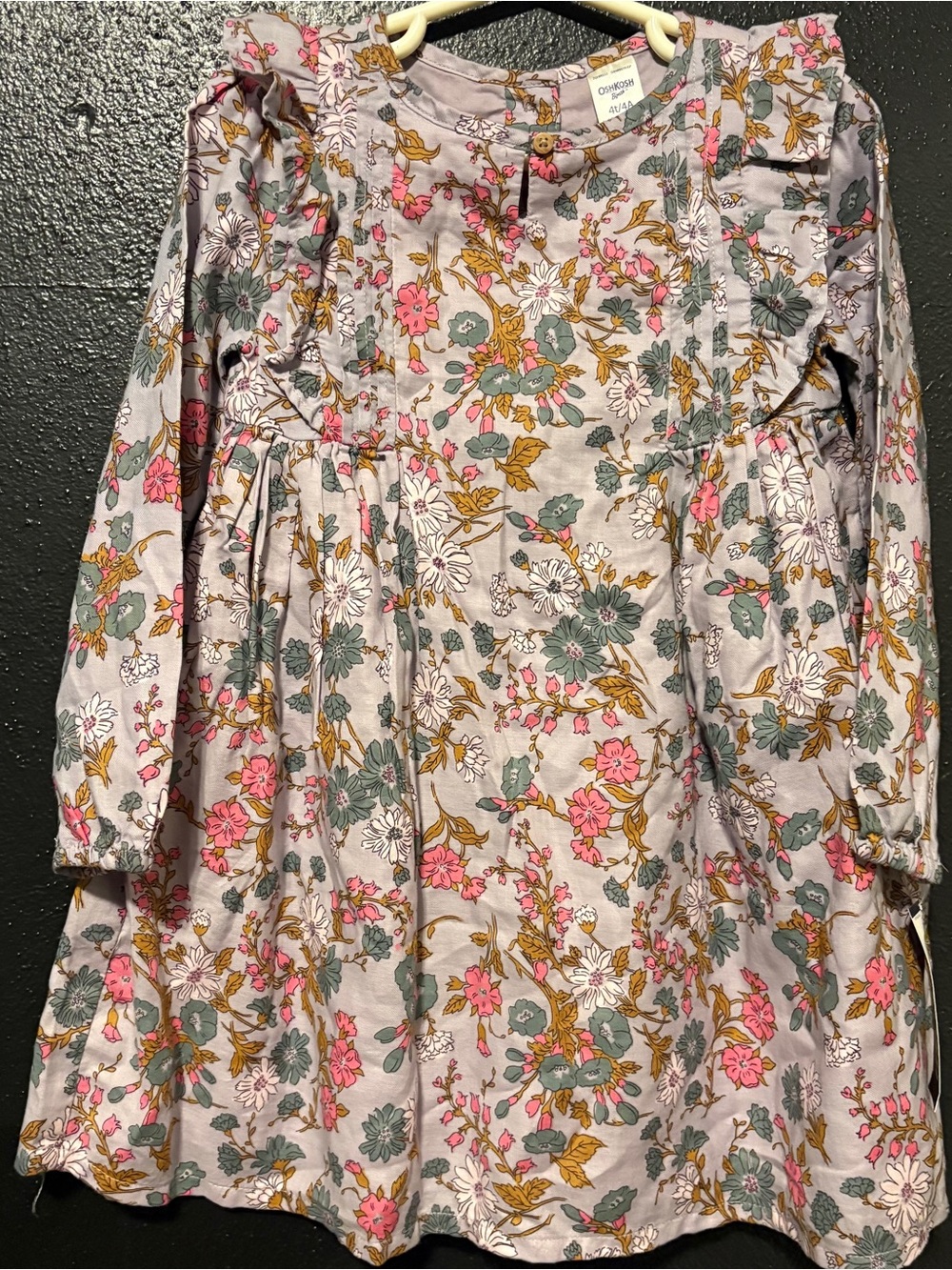 Oshkosh Baby Bgosh Purple Floral Flower Dress Spring 4T